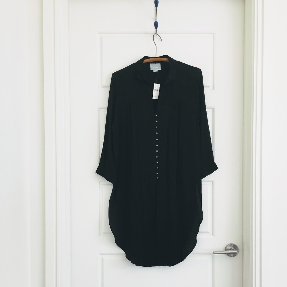 NWT Anthropologie Ceycen Tunic in black, size M
